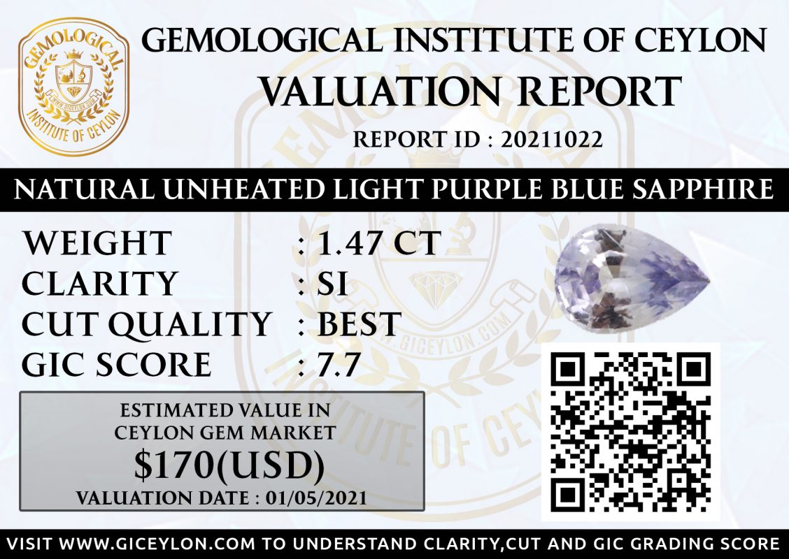 light purple sapphire