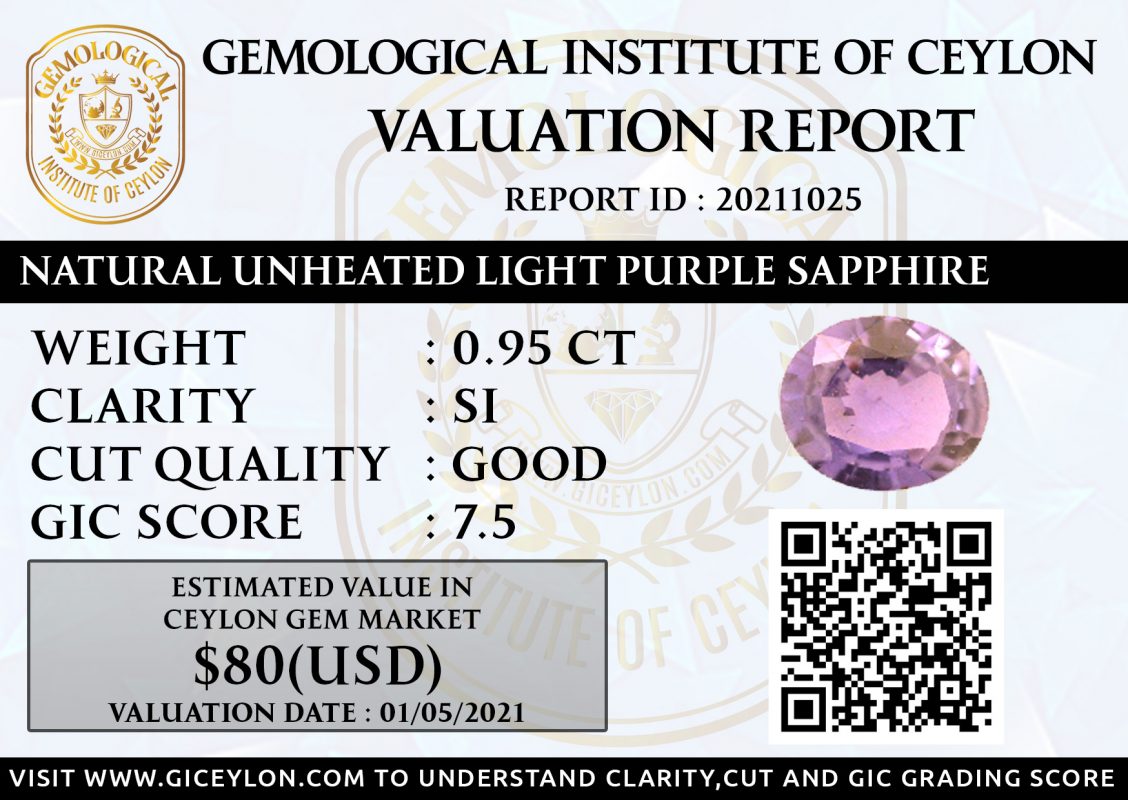 light purple sapphire