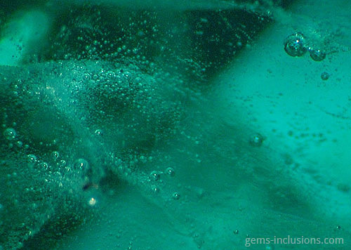 bubbles glass imitation emerald